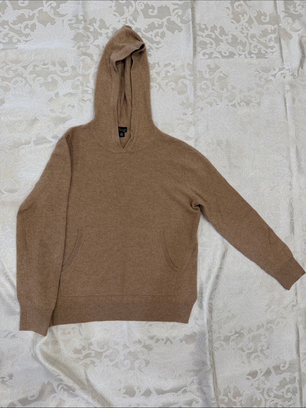 J.Crew Crewcuts Camel Brown Knit Hoodie Sweater